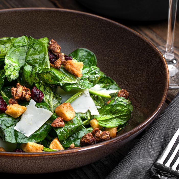 carson kitchen warm spinach salad credit chris wessling